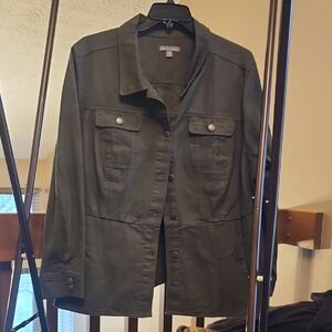 Jessica London Olive Utility Jacket